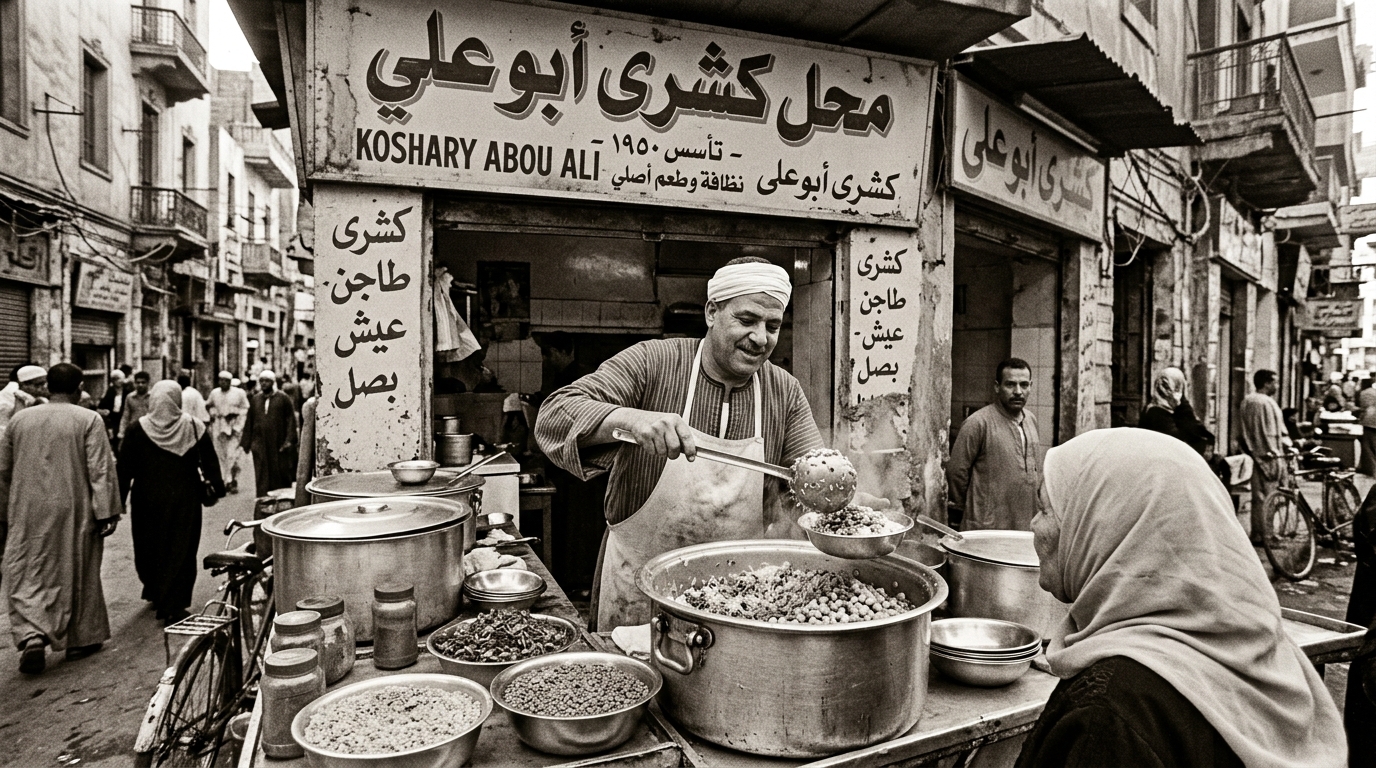 ذكريات كشري المنشاوي والأصل المصري